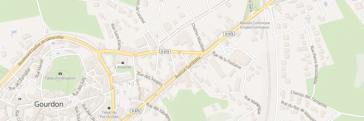 Plan du 73 Av Gambetta à Gourdon