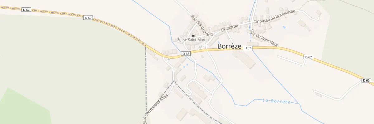 Plan du 3 Le Bourg à Borrèze