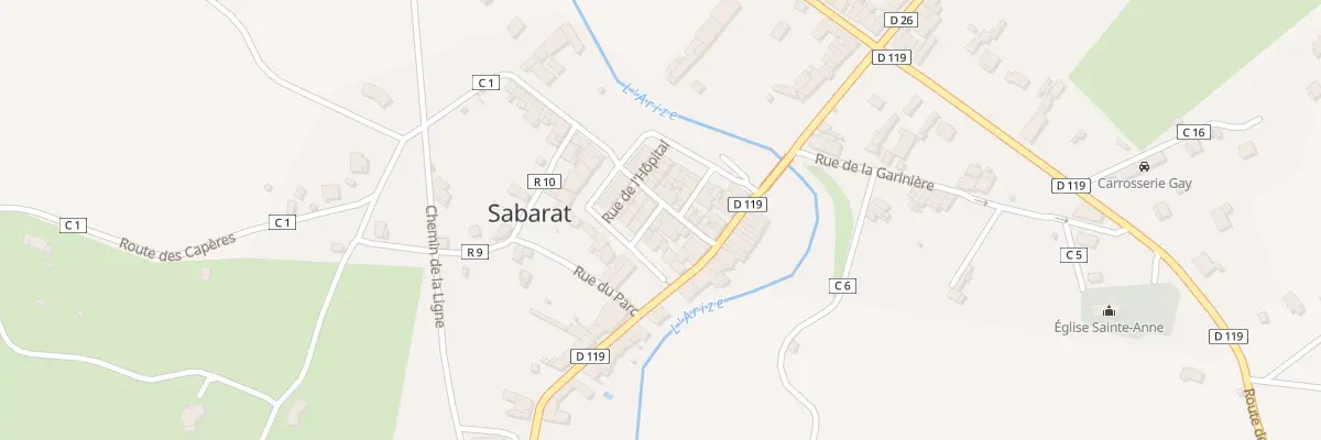 Plan du 11 Rue Miegevielle à Sabarat