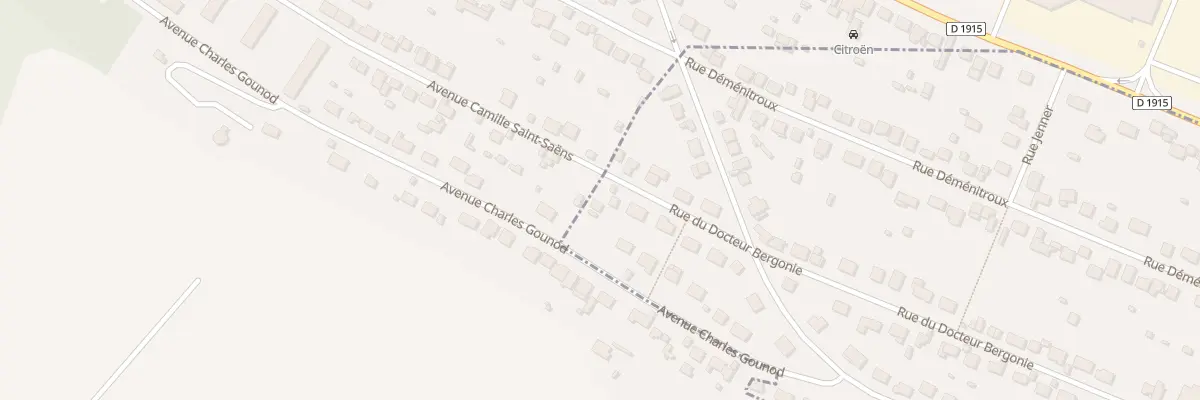 Plan du 55 Rue du Docteur Bergonié à Eu