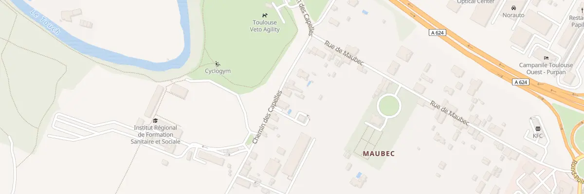 Plan du 108 Che des Capelles à Toulouse