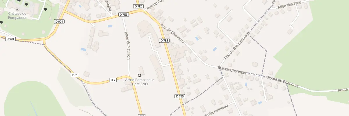 Plan du 15 Av de la Gare à Arnac-Pompadour