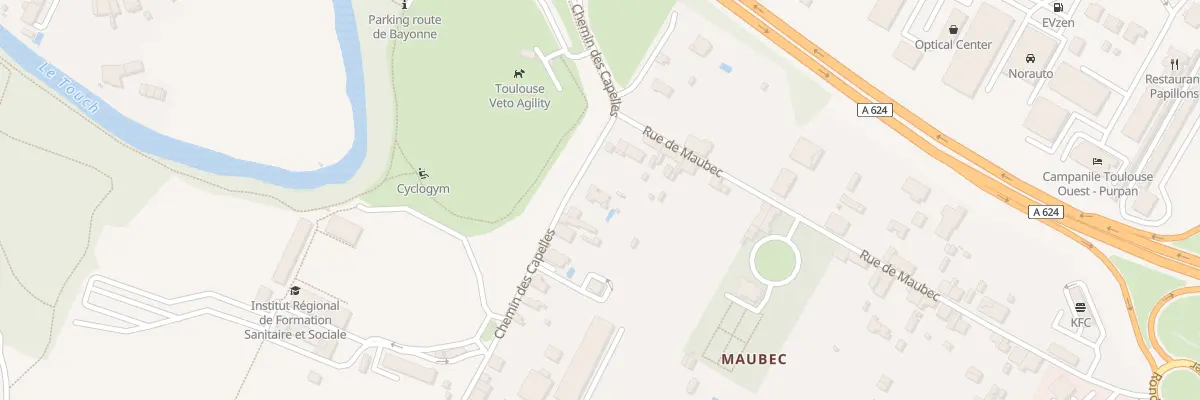 Plan du 114 Che des Capelles à Toulouse