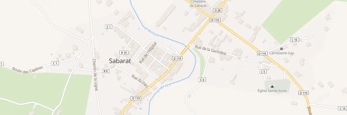 Plan du 2 Gr Grande Rue à Sabarat