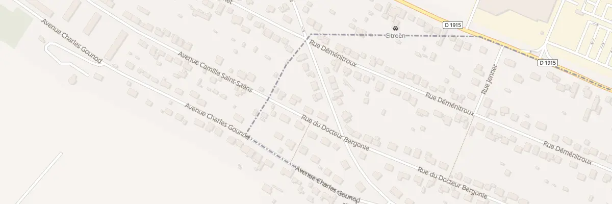 Plan du 76T Rue du Docteur Bergonié à Eu