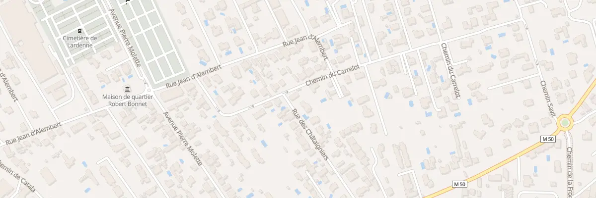 Plan du 1 Rue des Châtaigniers à Toulouse