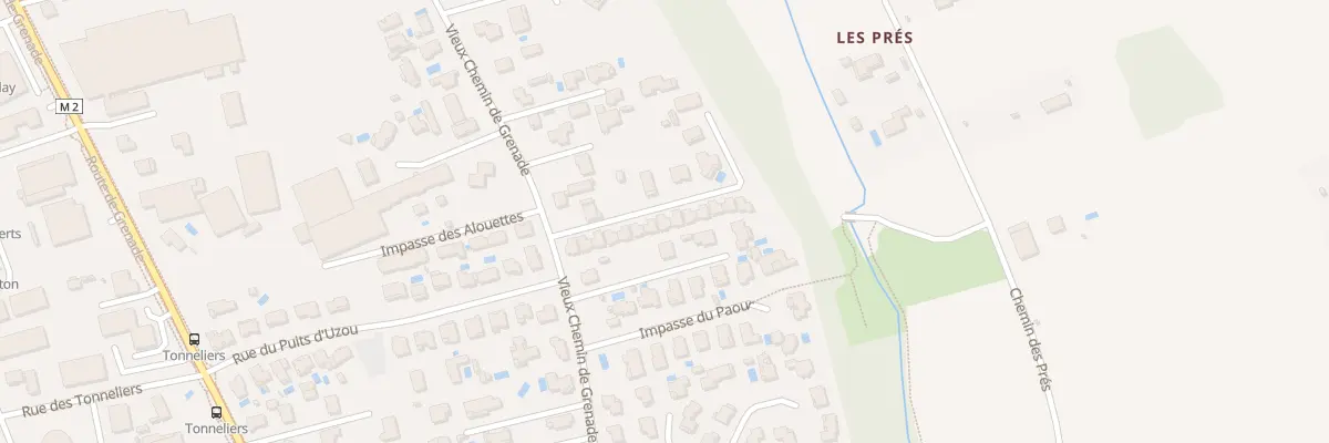 Plan du 108 Vieux Chemin de Grenade à Blagnac