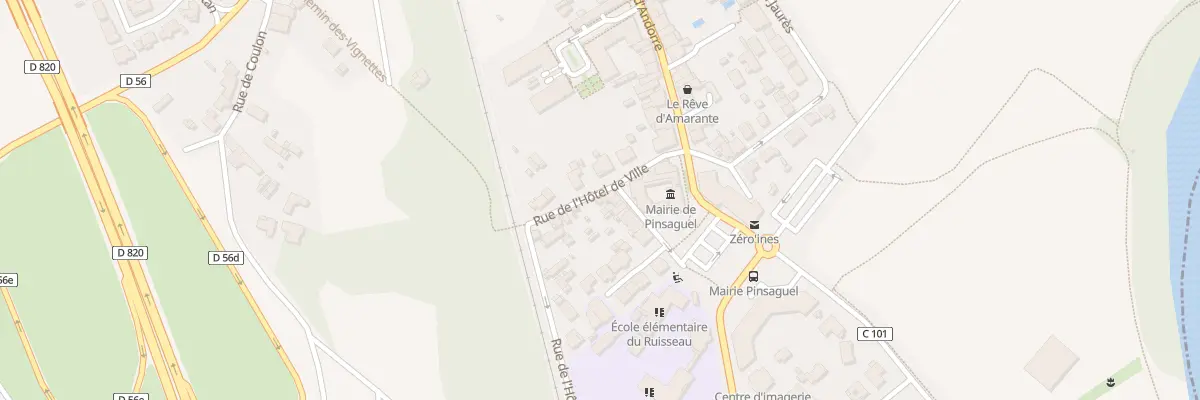 Plan du 3 Rue de l’Hotel de Ville à Pinsaguel