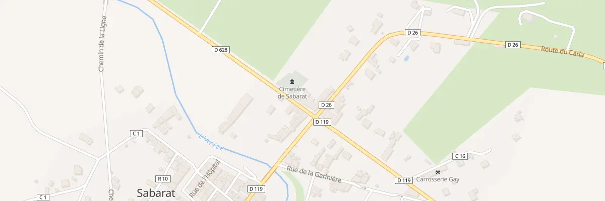 Plan du 8 Rte de Daumazan à Sabarat