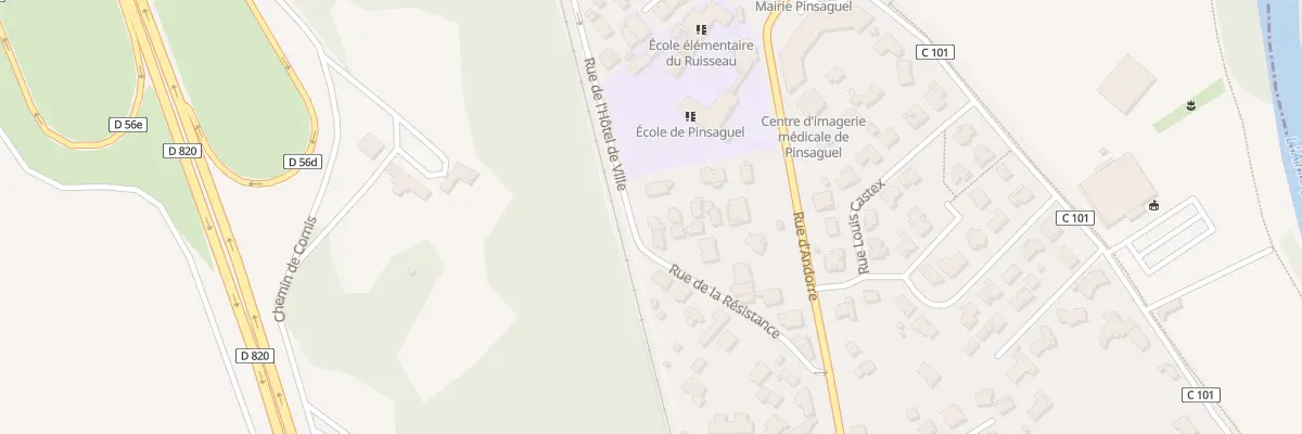Plan du 13A Rue de la Résistance à Pinsaguel
