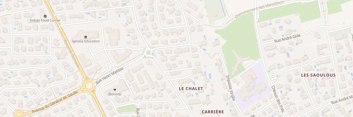 Plan du 70B Vieux Chemin de Grenade à Blagnac