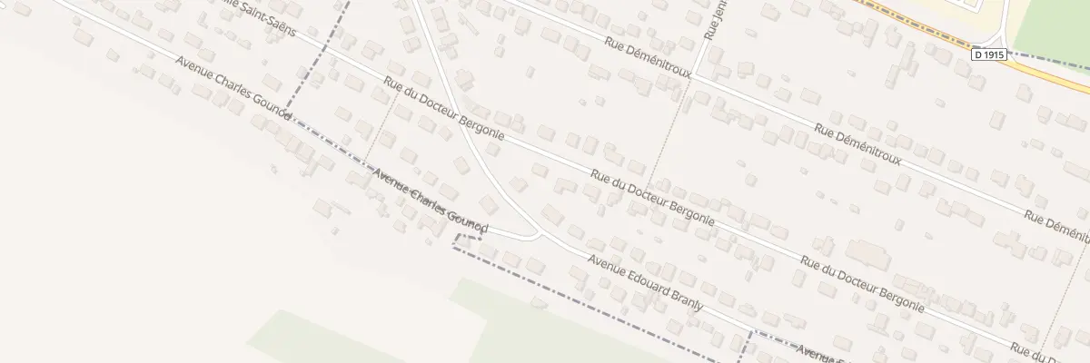 Plan du 43B Rue du Docteur Bergonié à Eu