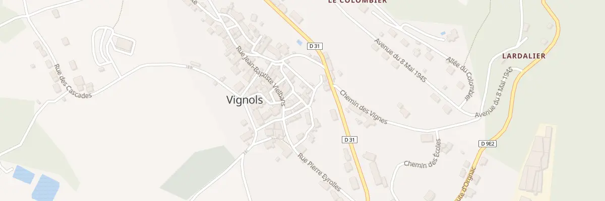 Plan du 12 Rue Berthy à Vignols