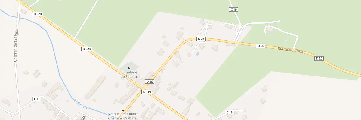 Plan du 12 Rte du Carla Bayle à Sabarat