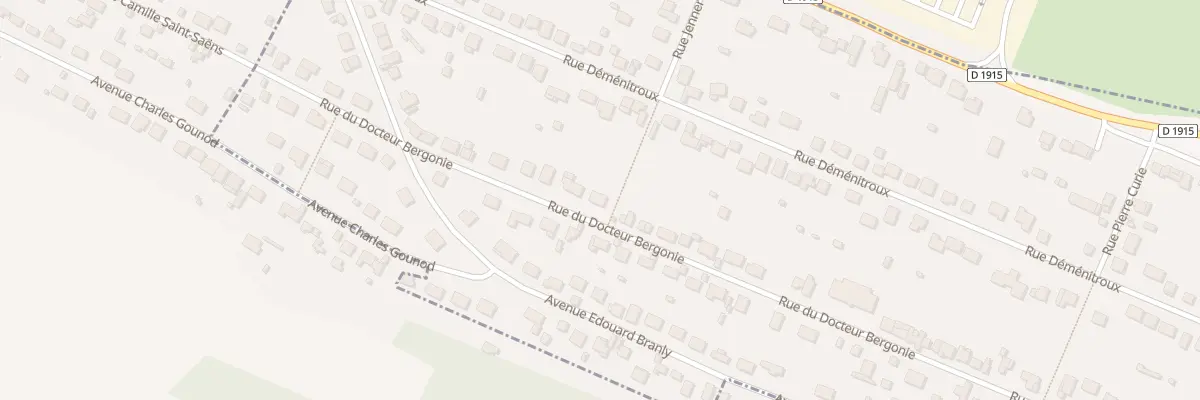 Plan du 56 Rue du Docteur Bergonié à Eu