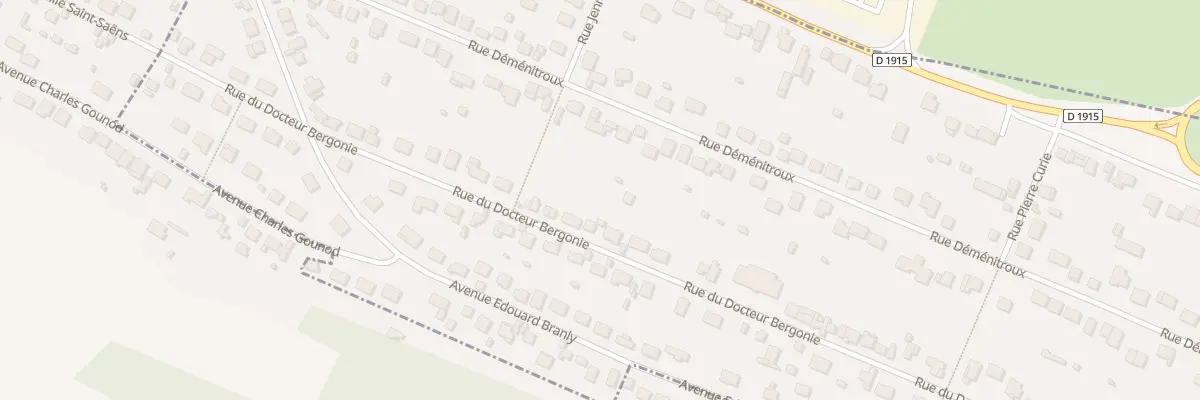 Plan du 46 Rue du Docteur Bergonié à Eu