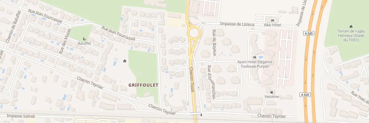 Plan du 1 Imp de Dieppe à Toulouse