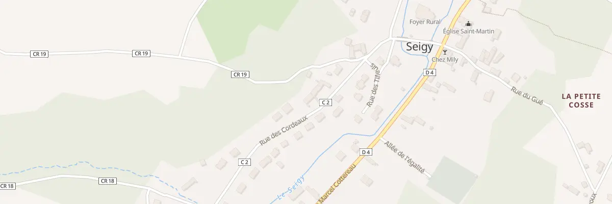 Plan du 14 Rue des Cordeaux à Seigy