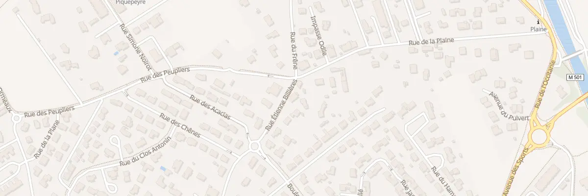 Plan du 38 Rue Étienne Billières à Fenouillet