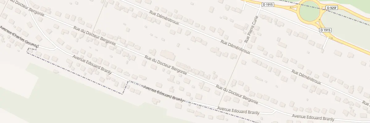 Plan du 28 Rue du Docteur Bergonié à Eu