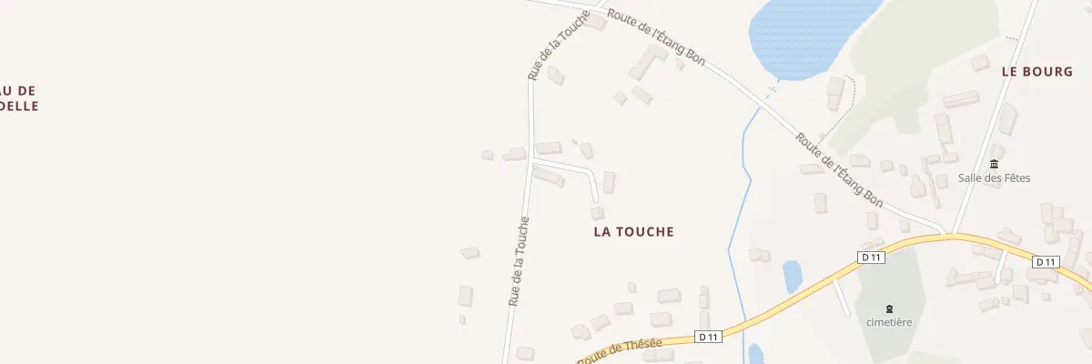 Plan du 205 Rue de la Touche à Couddes