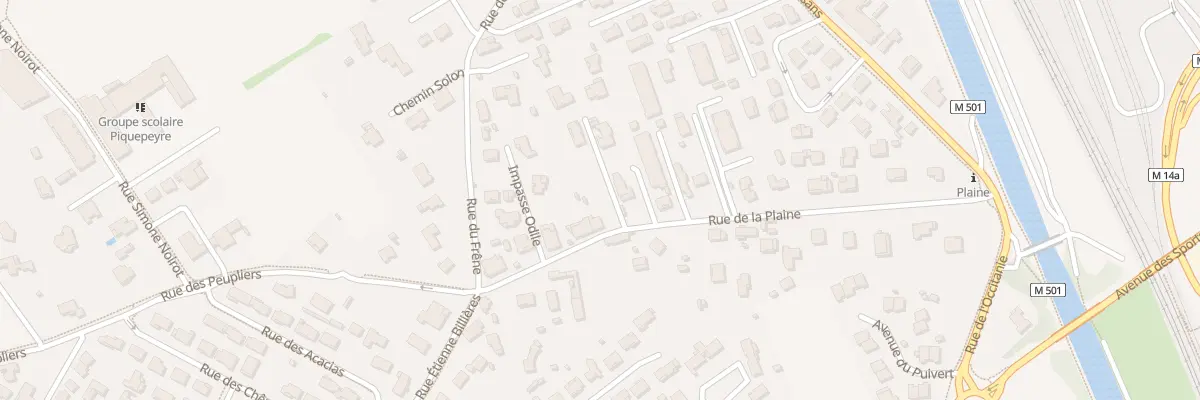 Plan du 9 Rue de la Plaine à Fenouillet