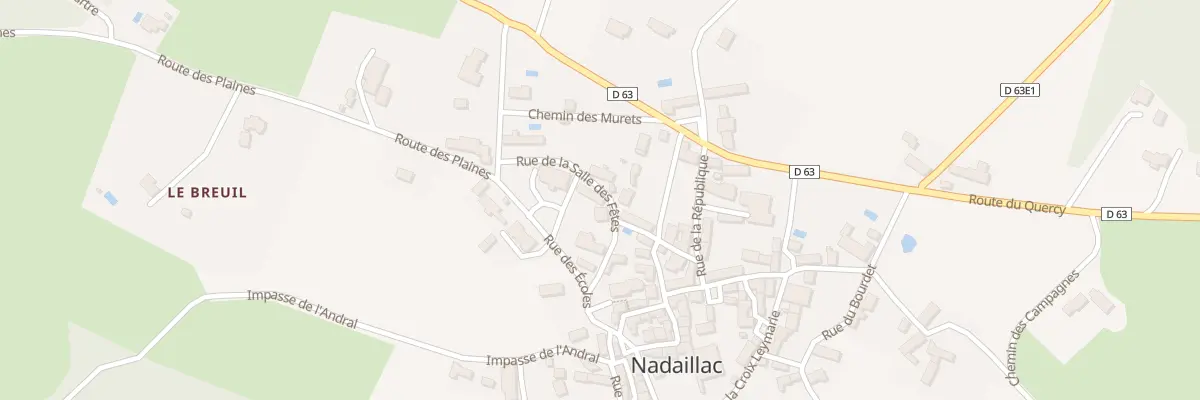 Plan du 129 Le Bourg Sud à Nadaillac