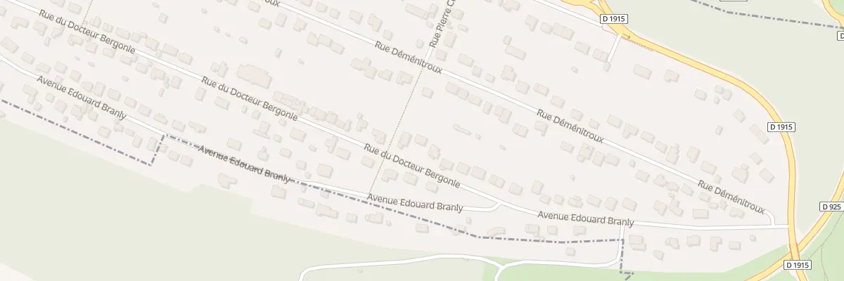 Plan du 9001 Rue du Docteur Bergonié à Eu