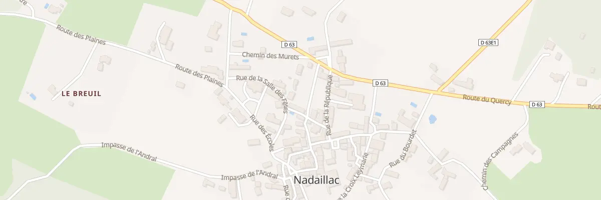 Plan du 22 Le Bourg Sud à Nadaillac