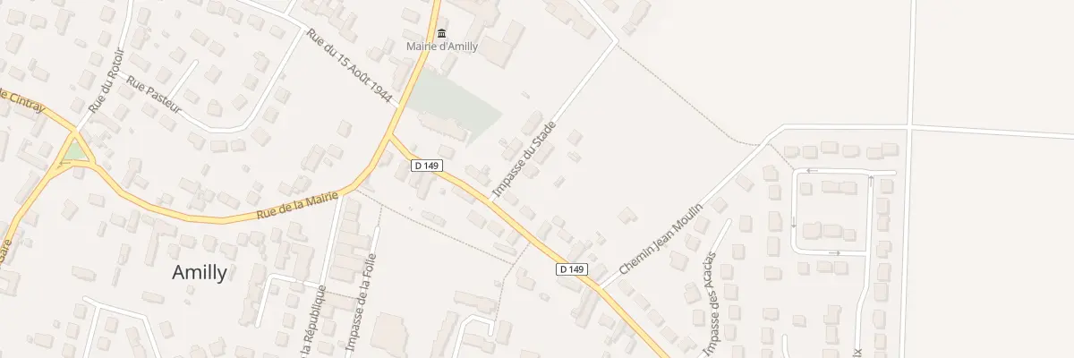 Plan du 2 Rue du Stade à Amilly