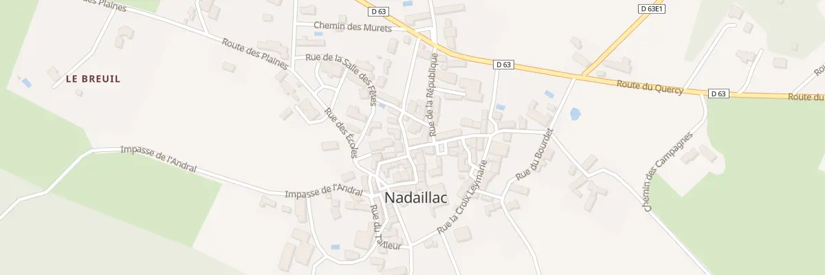 Plan du 44 Le Bourg Sud à Nadaillac