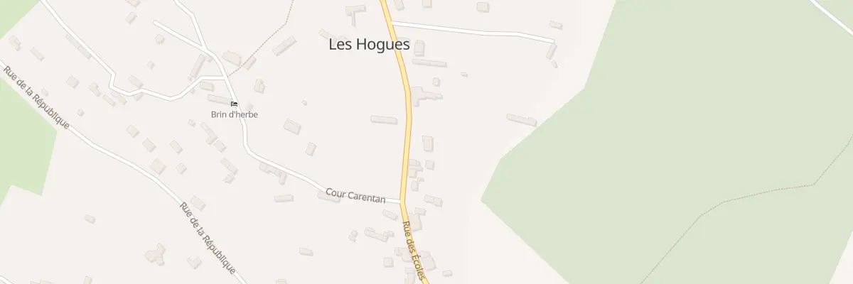 Plan du 16 Rue des Ecoles aux Hogues
