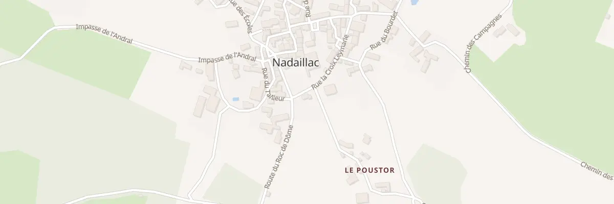 Plan du 223 Le Poustor à Nadaillac