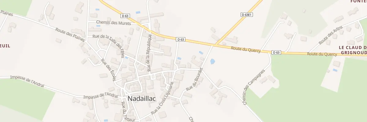 Plan du 27 Le Bourg Sud à Nadaillac