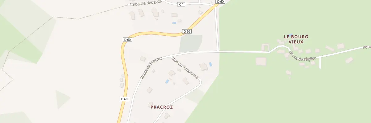 Plan du 1T Pracroz à La Feuillade