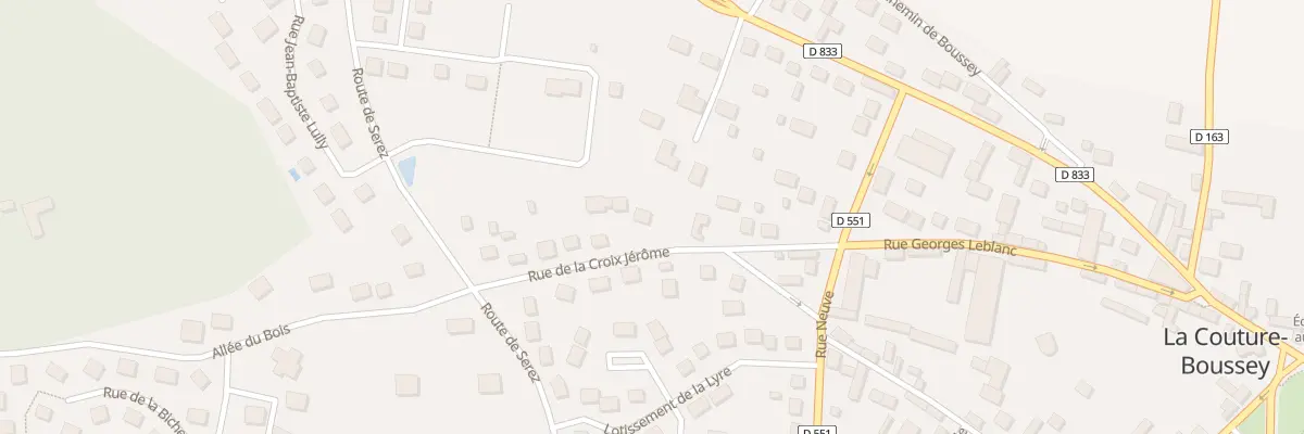 Plan du 16 Rue de la Croix Jerome à La Couture-Boussey