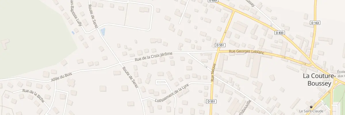 Plan du 5 Rue de la Croix Jerome à La Couture-Boussey