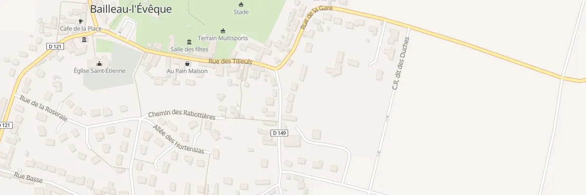 Plan du 1B Rue de la Rabottiere à Bailleau-l’Évêque