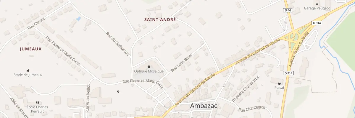 Plan du 6 Rue Léon Blum à Ambazac