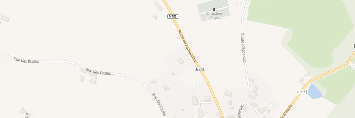 Plan du 11 Rte de Pompadour à Beyssac
