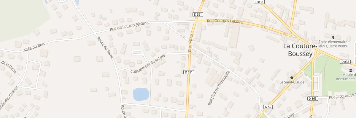 Plan du 14 Rue Neuve à La Couture-Boussey