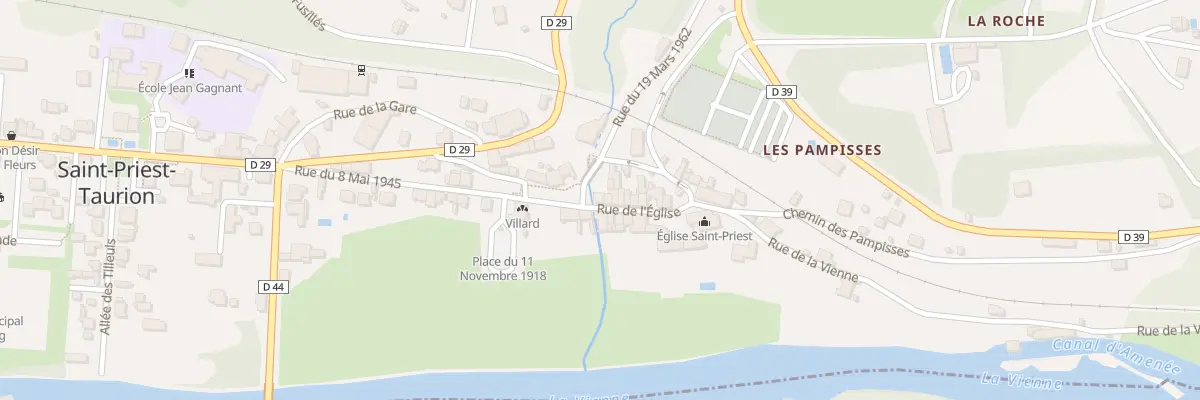 Plan du 1 Rue de l’Eglise à Saint-Priest-Taurion
