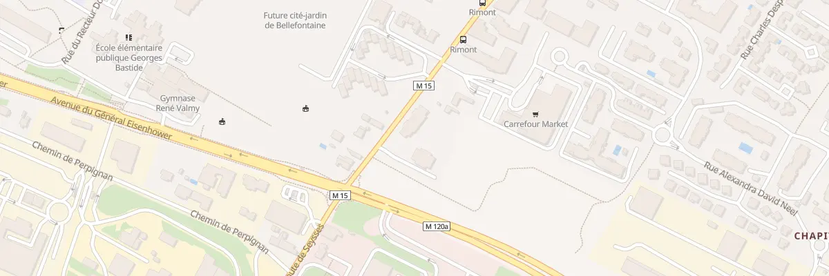 Plan du 136 Rte de Seysses à Toulouse
