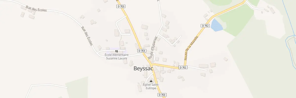 Plan du 2 Rte de Pompadour à Beyssac