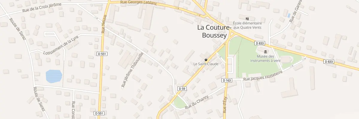Plan du 6 Rue Jerome Thibouville à La Couture-Boussey