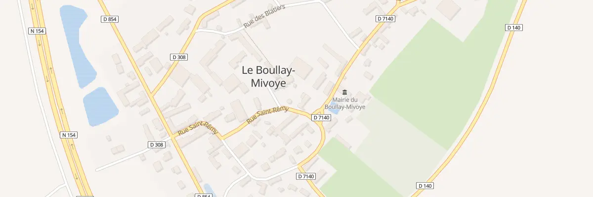 Plan du 1 Rue de la Mairie au Boullay-Mivoye