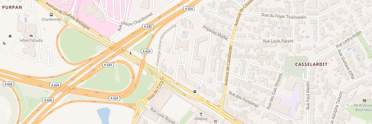 Plan du 298 Av de Grande Bretagne à Toulouse