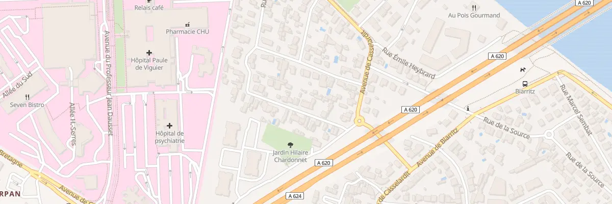 Plan du 12 Rue Fernand Pelloutier à Toulouse
