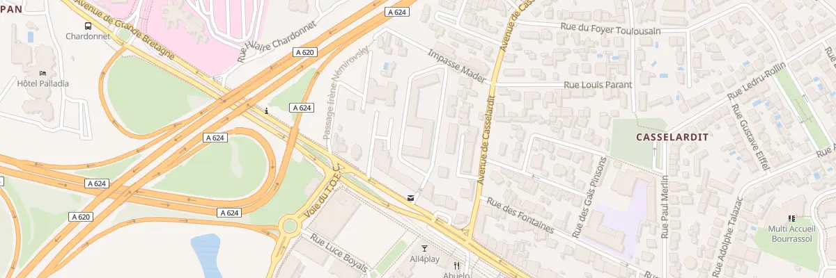 Plan du 294 Av de Grande Bretagne à Toulouse