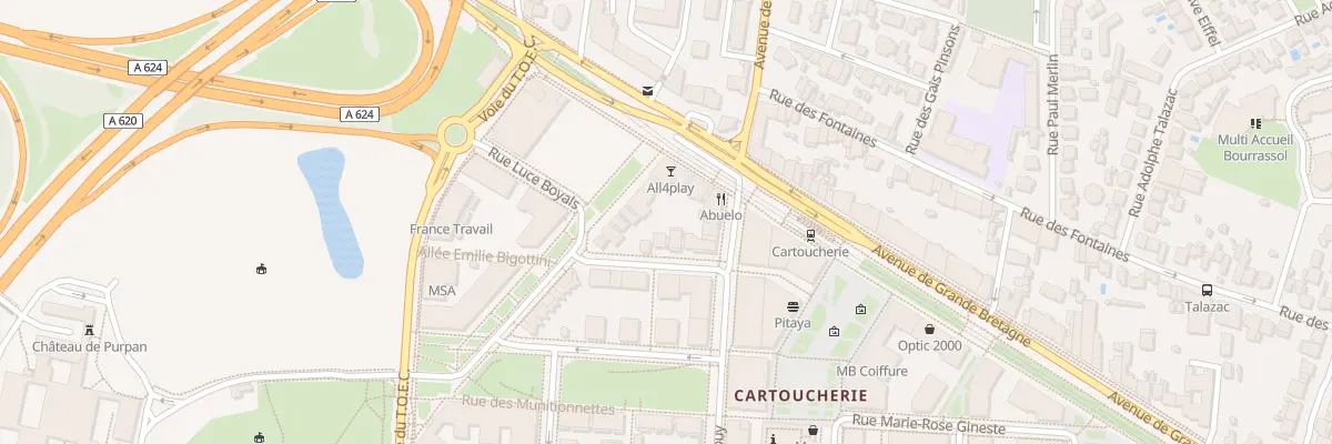 Plan du 201 Av de Grande Bretagne à Toulouse